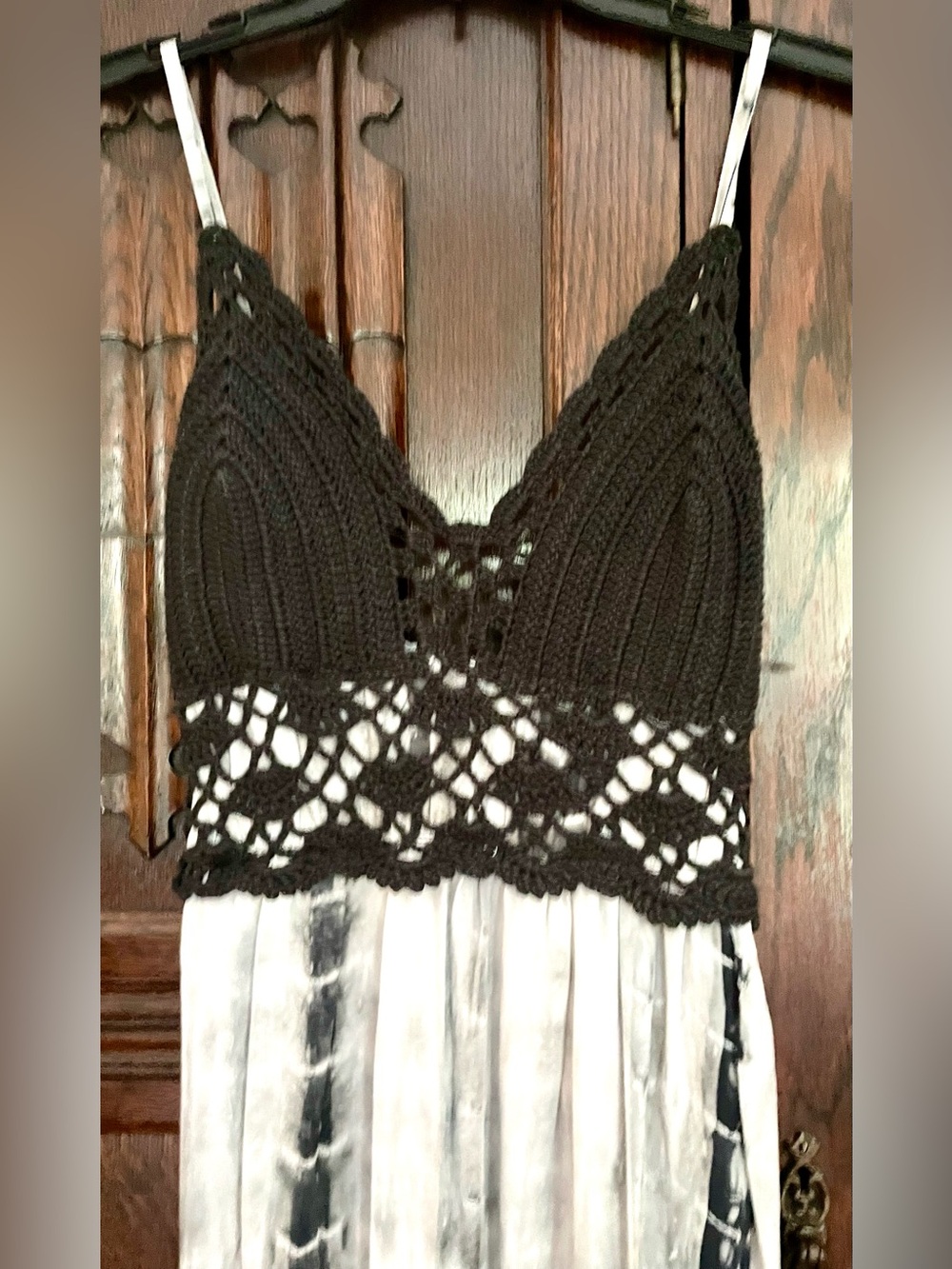 Vintage Target Tie Dye Crochet Top Maxi Dress Size S - Picture 3 of 6